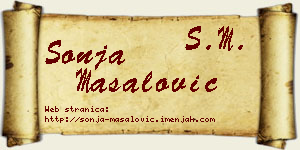 Sonja Masalović vizit kartica